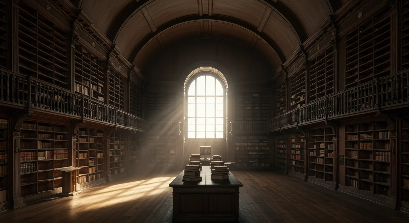 本棚に並んだ様々な分野の難しそうな本